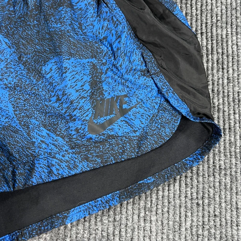 Nike Shorts Womens Medium Blue Black Active Workout Training Gym Run Lift